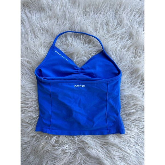 Dfyne Impact Longline Strappy Top Electric Blue Size Large - Picture 8 of 10